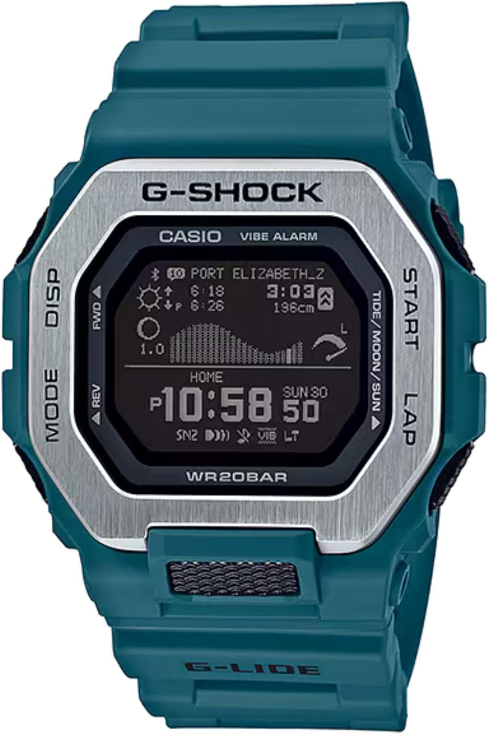 Casio G-Shock G-Lide Teal Resin Surf Watch GBX100-2