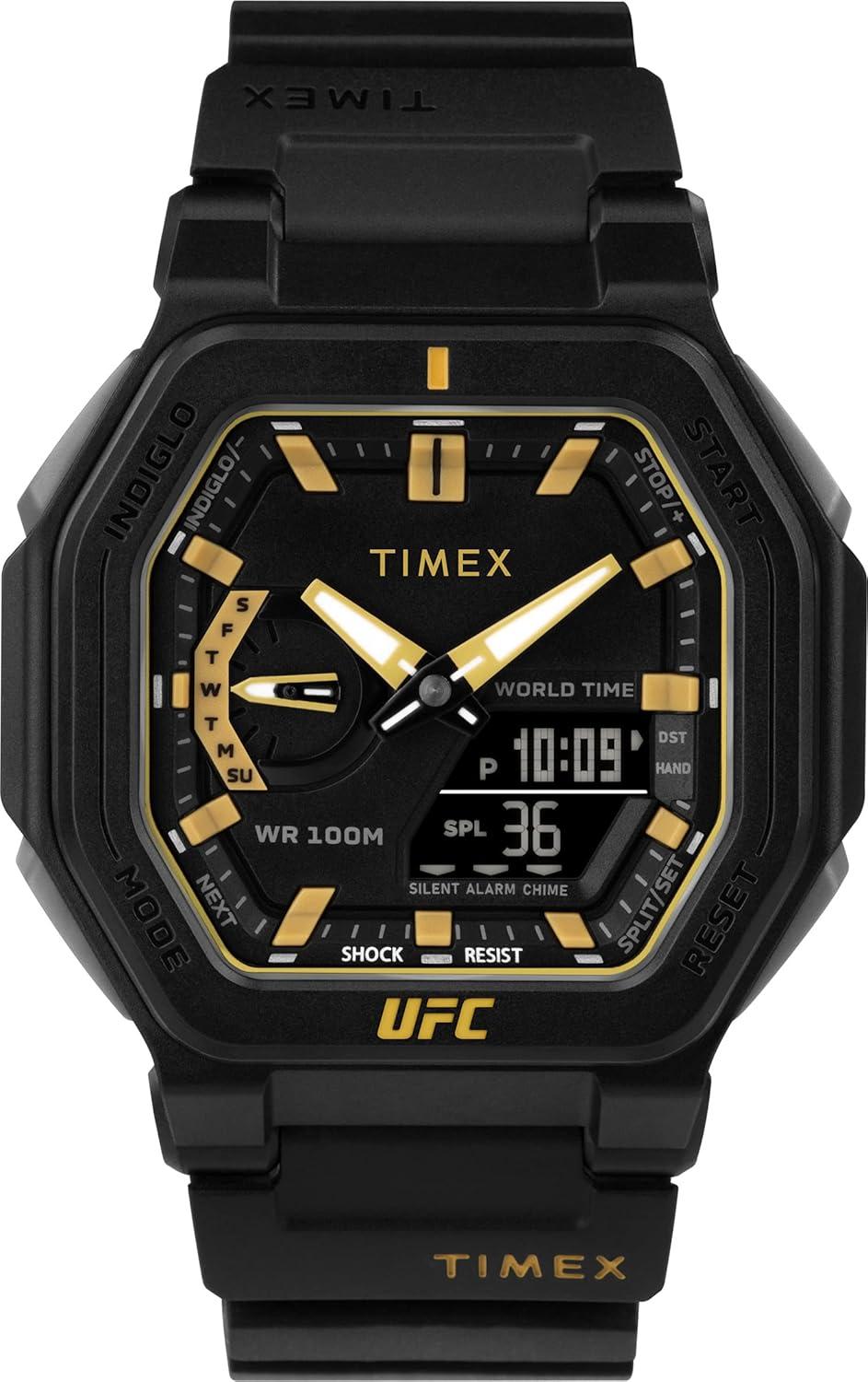 Timex x UFC Colossus Ana-Digi 45mm Black Gold Men's Watch