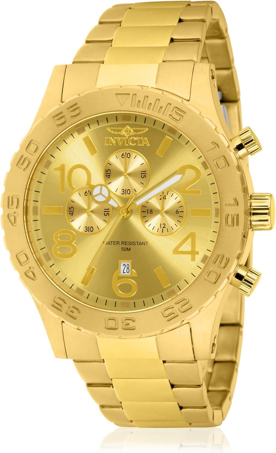 Invicta Men's 1270 Specialty Chronograph Gold Dial Watch