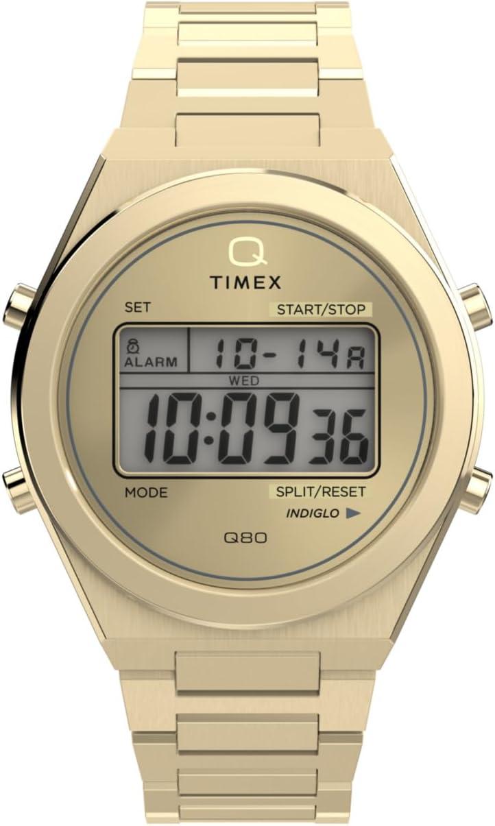 Timex Men's Digital Quartz Watch with Stainless Steel Strap TW2Y09700, Gold