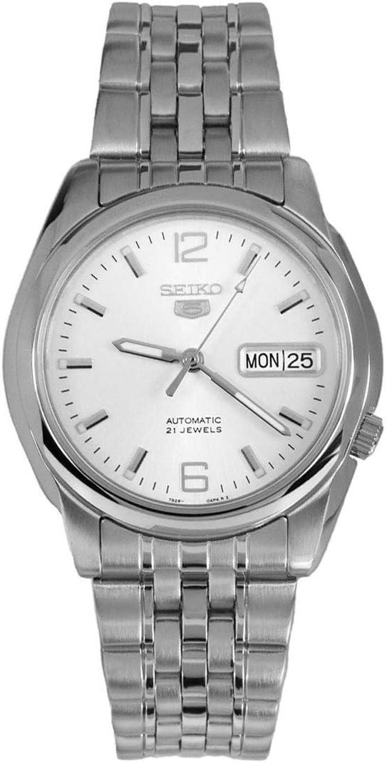 SEIKO Series 5 Automatic White Dial Men's Watch SNK385
