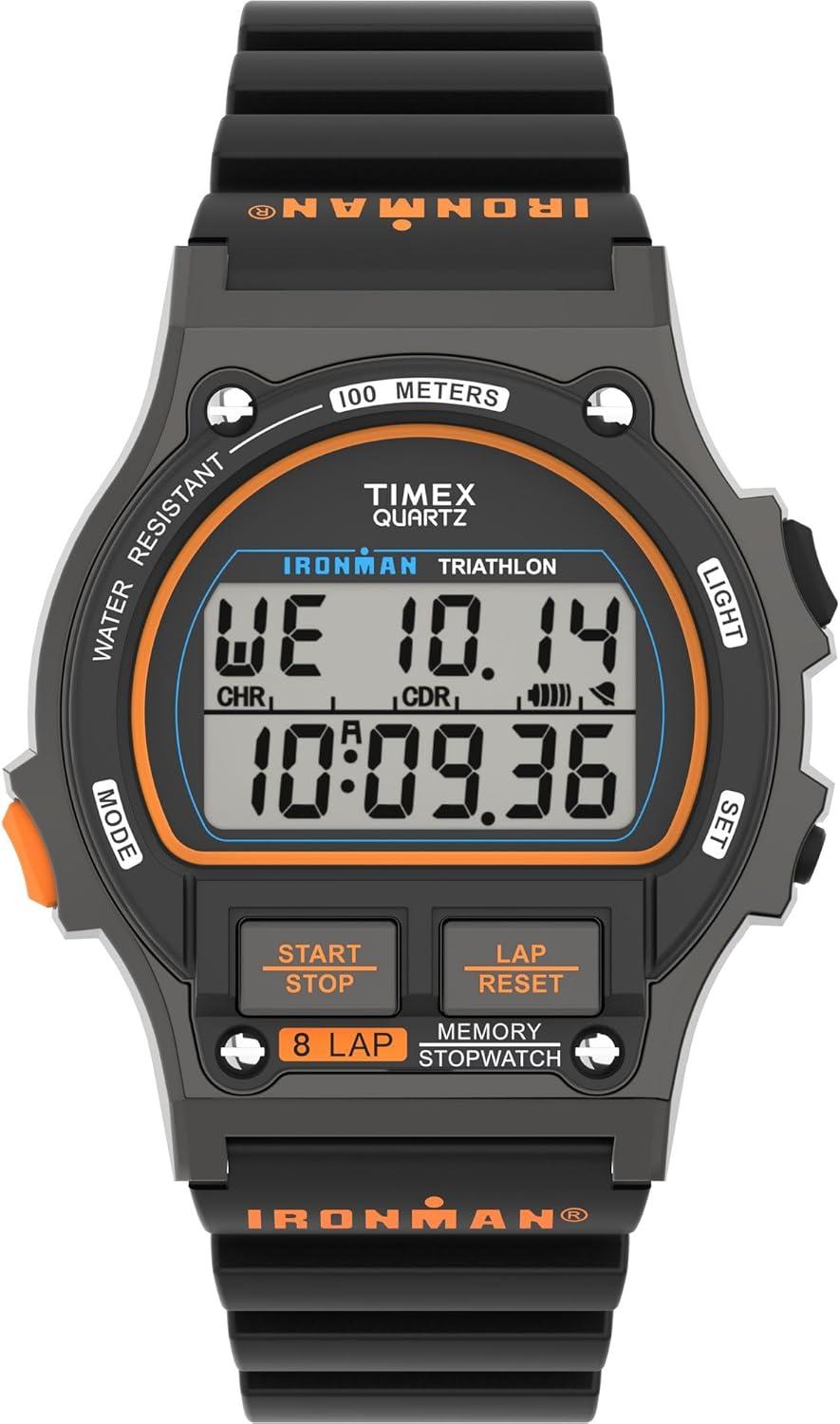 Timex Men's Ironman Classic 42mm Watch - Black Strap, Digital Dial, Gray Case