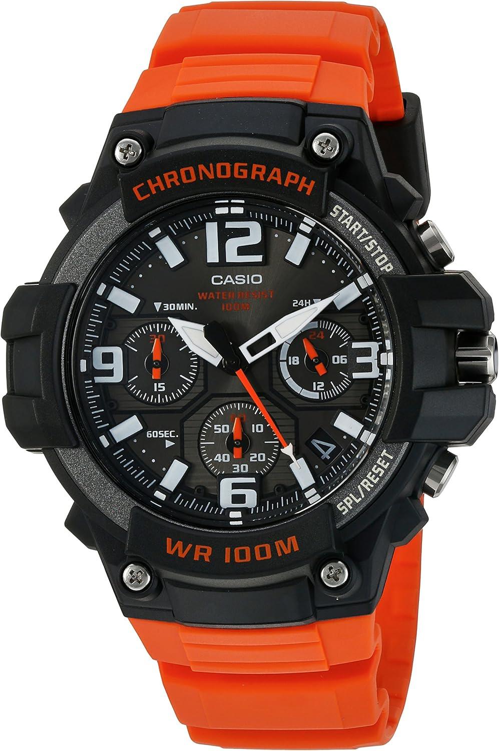 Casio Men's 'Heavy Duty Chronograph' Quartz Stainless Steel and Resin Casual Watch