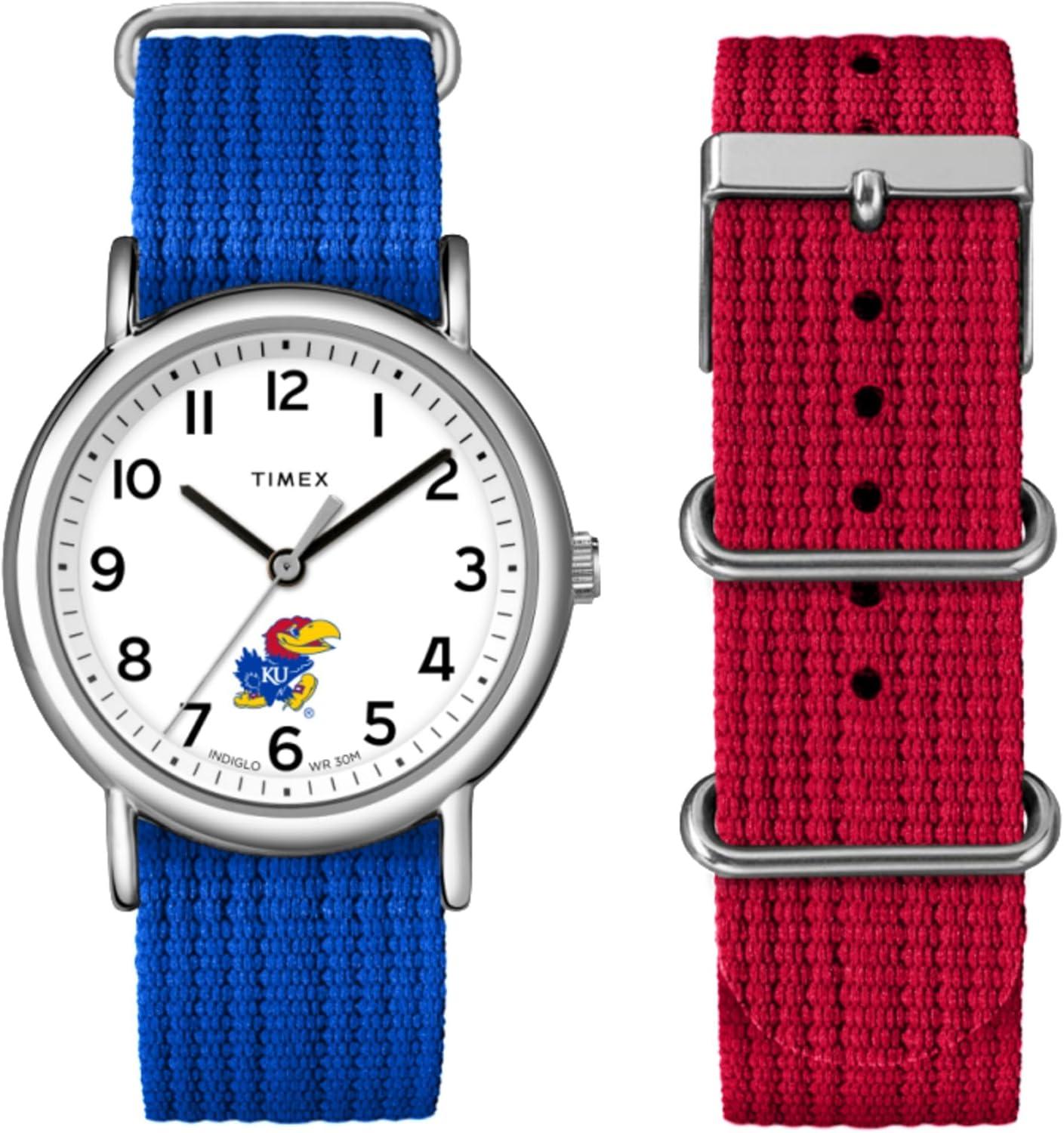 Timex Unisex Weekender Box Set 38mm Watch - Kansas Jayhawks