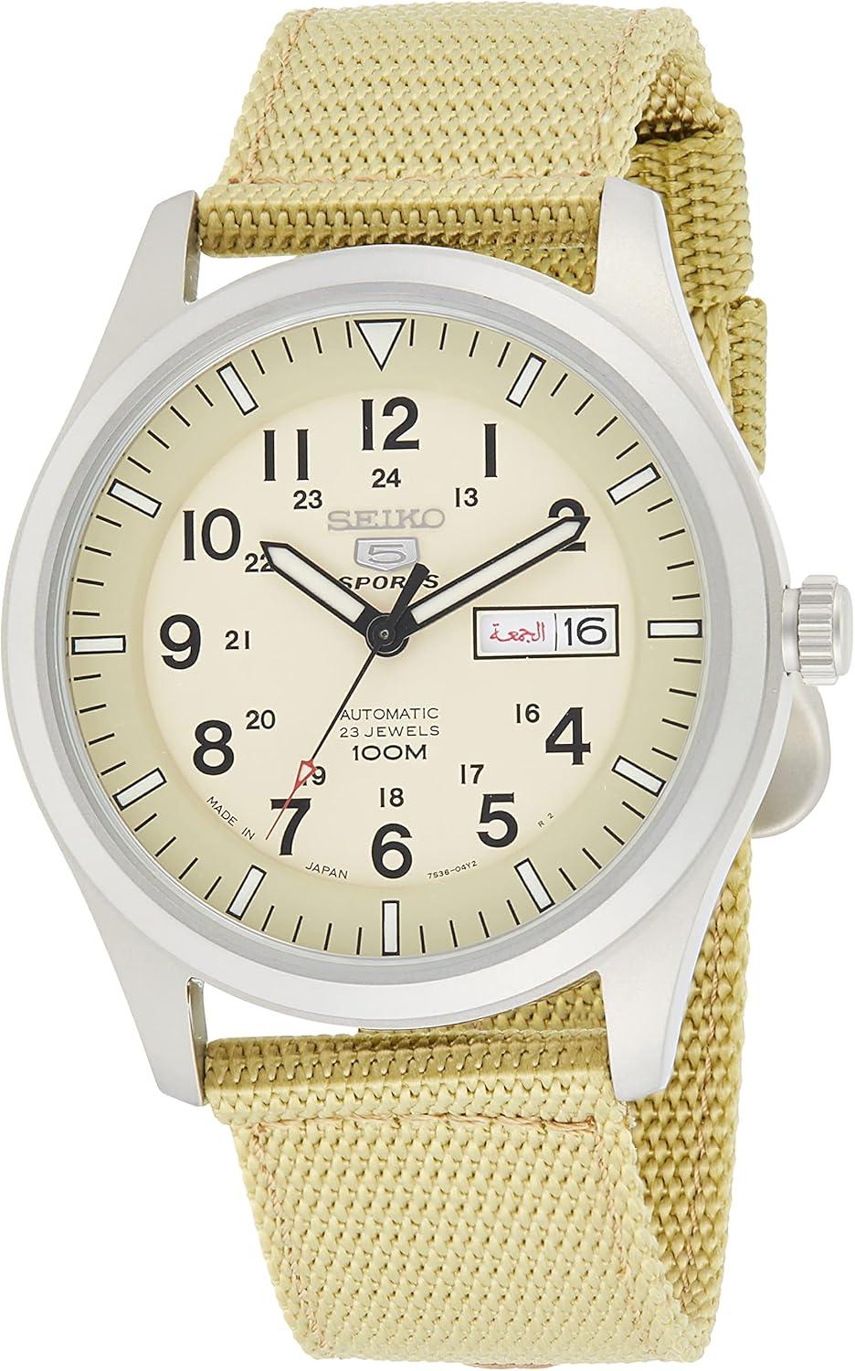 SEIKO 5 Automatic Beige Dial Men's Watch SNZG07J1