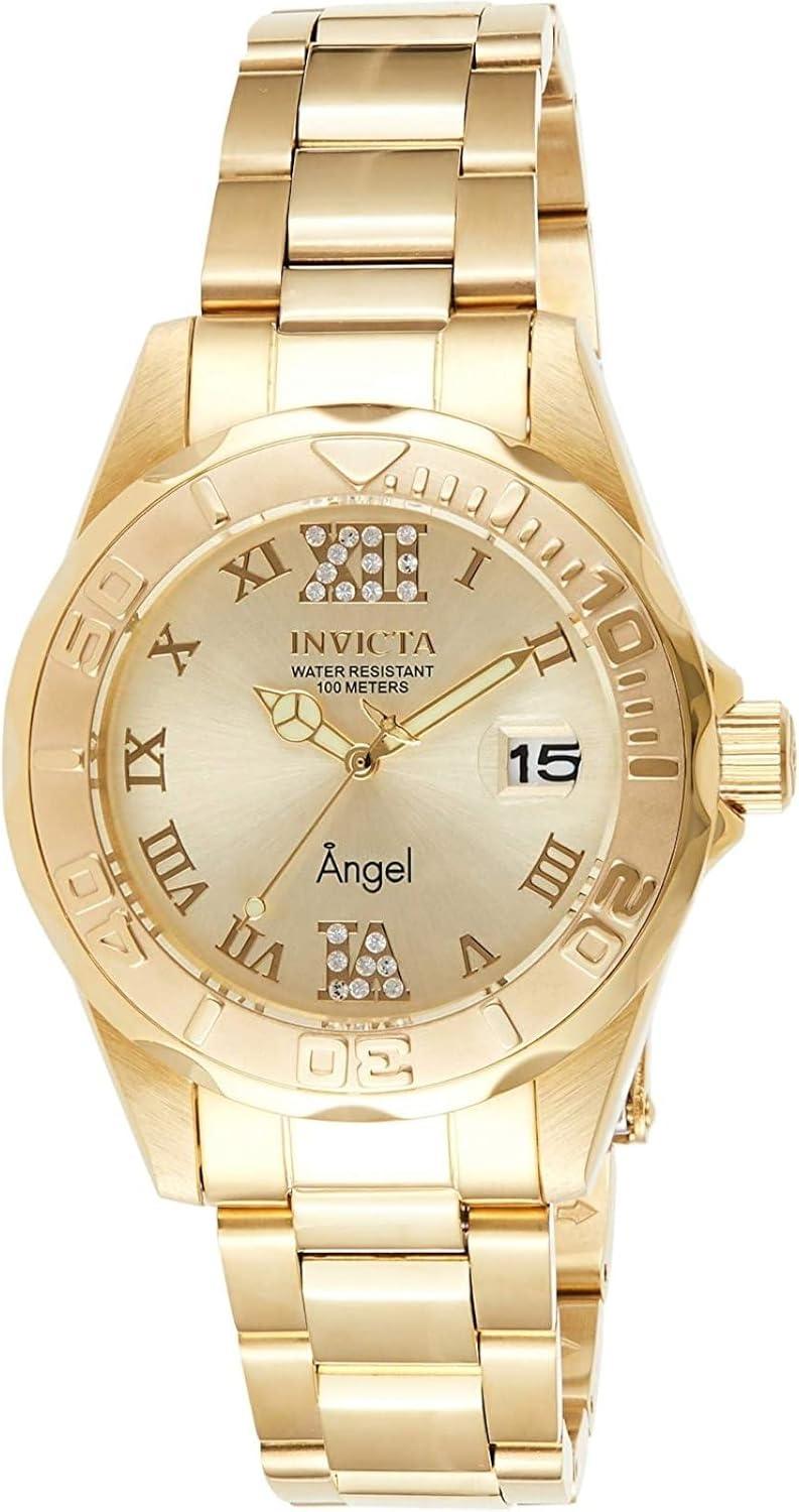 Invicta Women's 14397 Angel Analog Swiss-Quartz Gold Watch