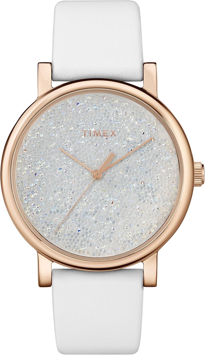 Timex Women's Crystal Opulence 38mm Dress Watch – Rose Gold-Tone Case
