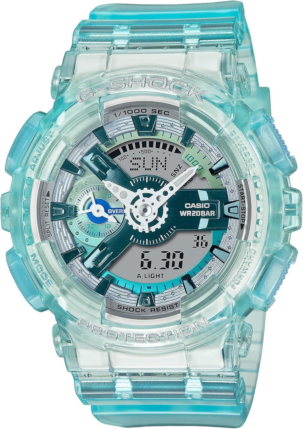 G-Shock Casio GMAS110VW-2A Translucent Skeleton Light Blue Analog-Digital Watch