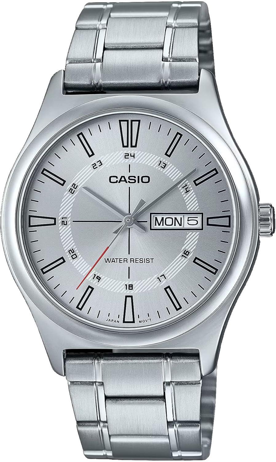 Casio MTP-V006D-7C Men's Stainless Steel 24 Hour Analog Watch