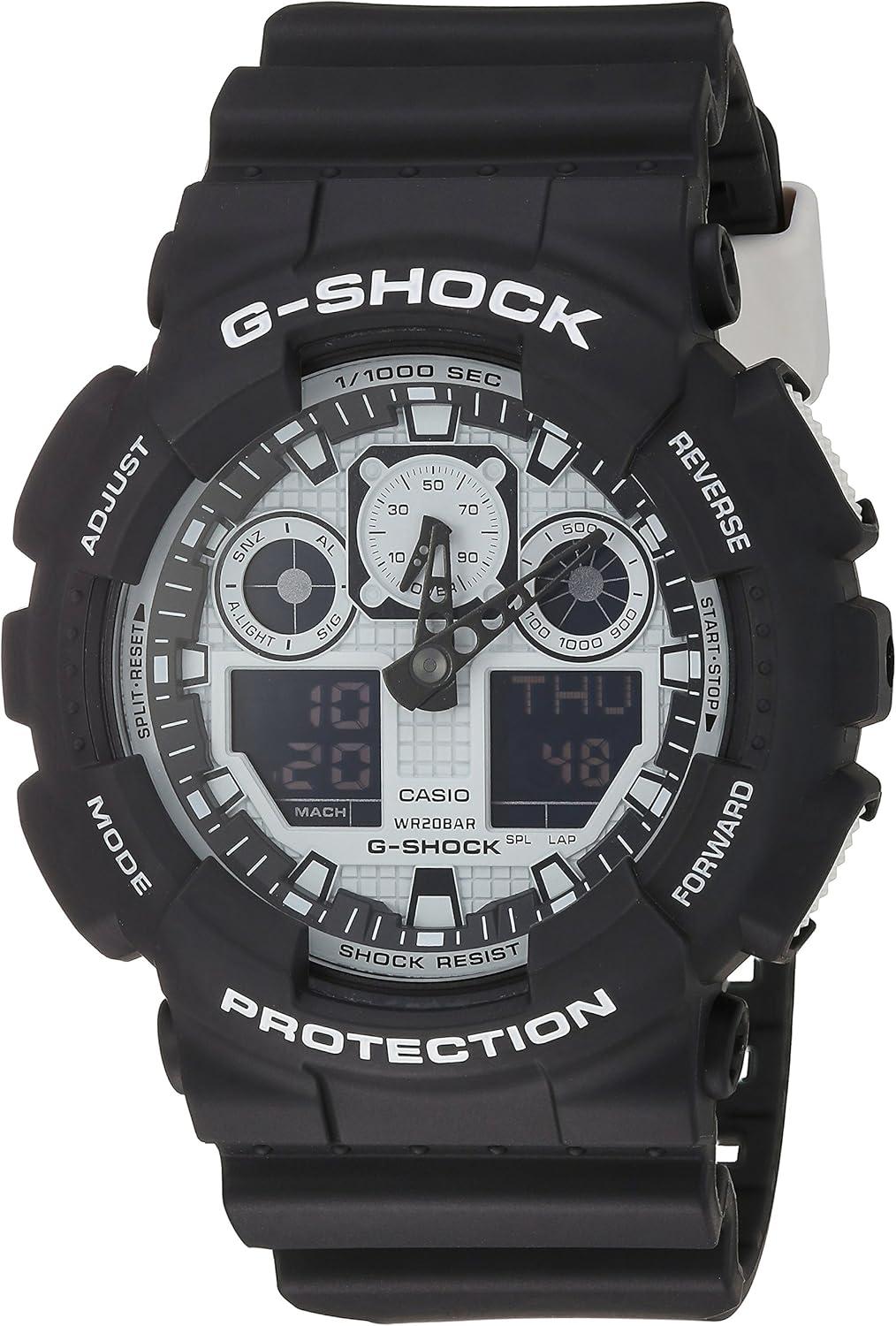 Casio G-Shock GA-100BW-1A White and Black Series Luxury Watch