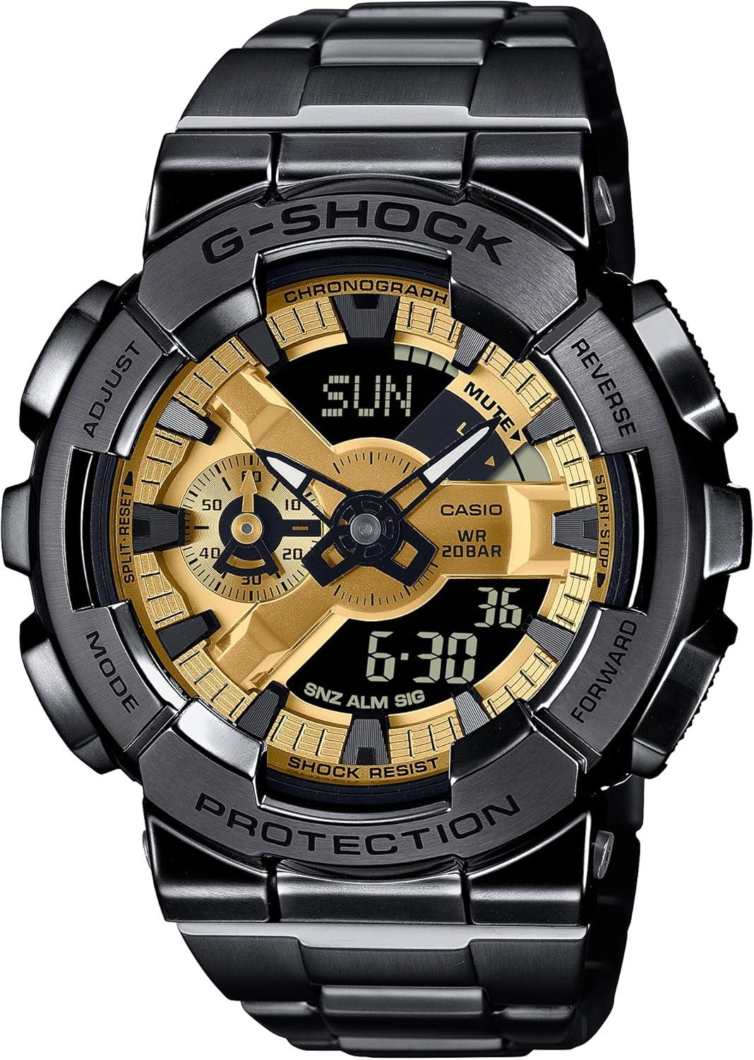 Casio G-Shock Full Metal Analog-Digital Black Gold Watch GM110BD-1A9