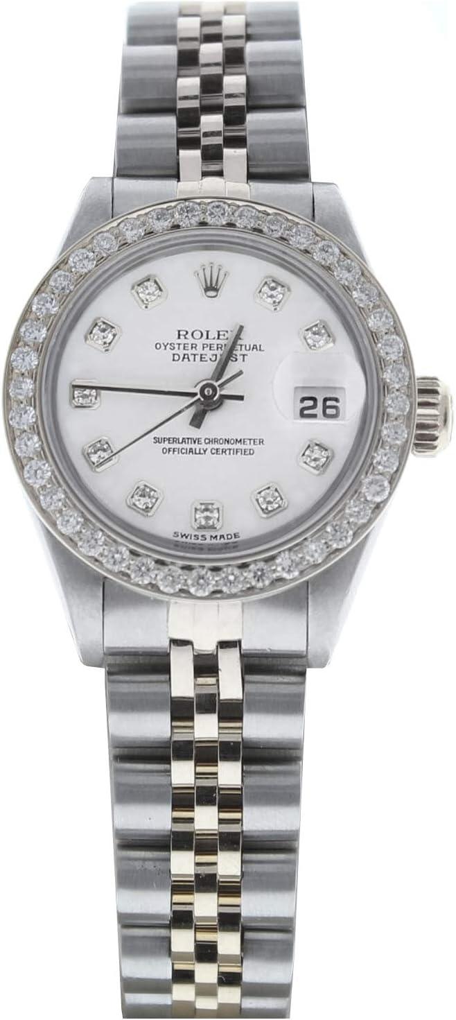 Rolex Lady's Datejust 69160: Custom White Diamond Dial & Diamond Bezel