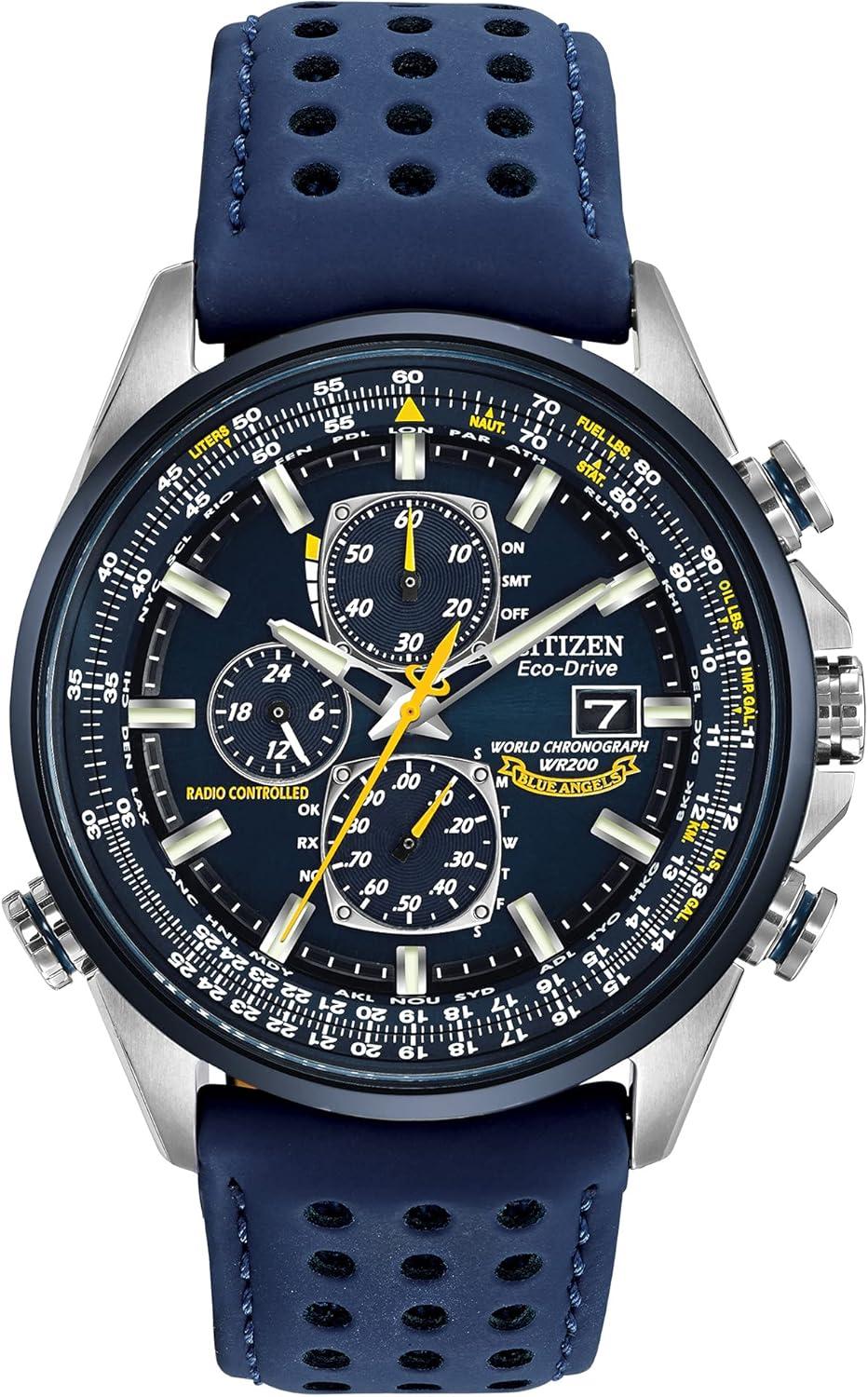 Citizen Men's Eco-Drive Sport Luxury World Chronograph Atomic Time Keeping Watch