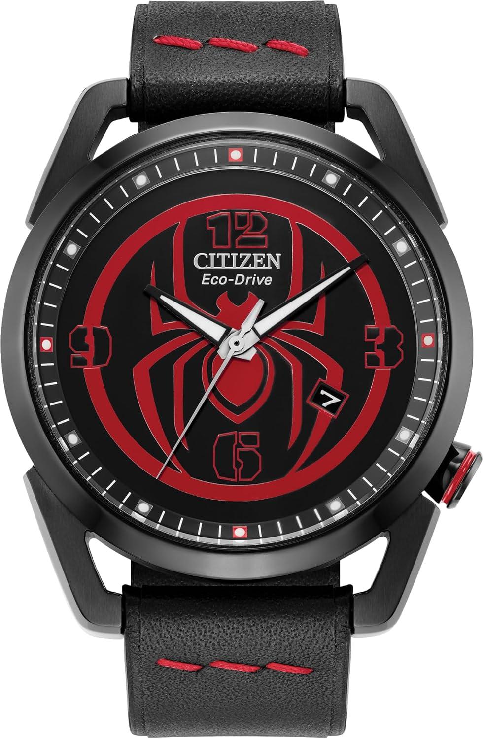 Citizen Men's Eco-Drive Marvel Miles Morales Black Ion Plated Watch