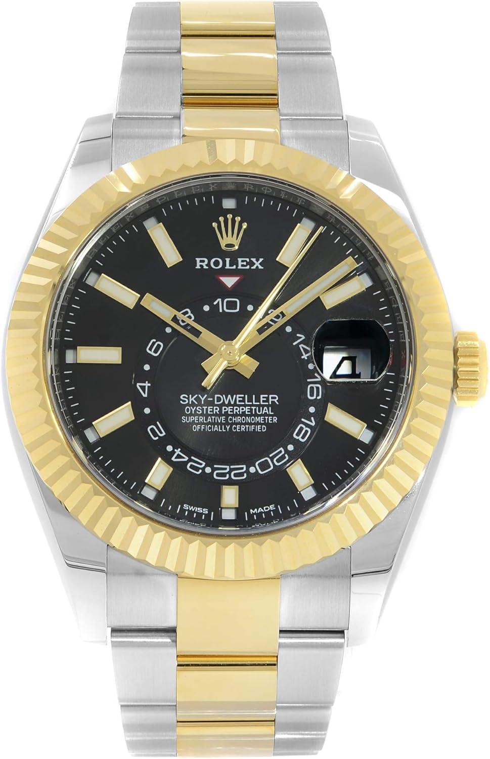 Rolex Sky-Dweller Automatic Men's 18kt Yellow Gold Oyster Watch 326933BKSO