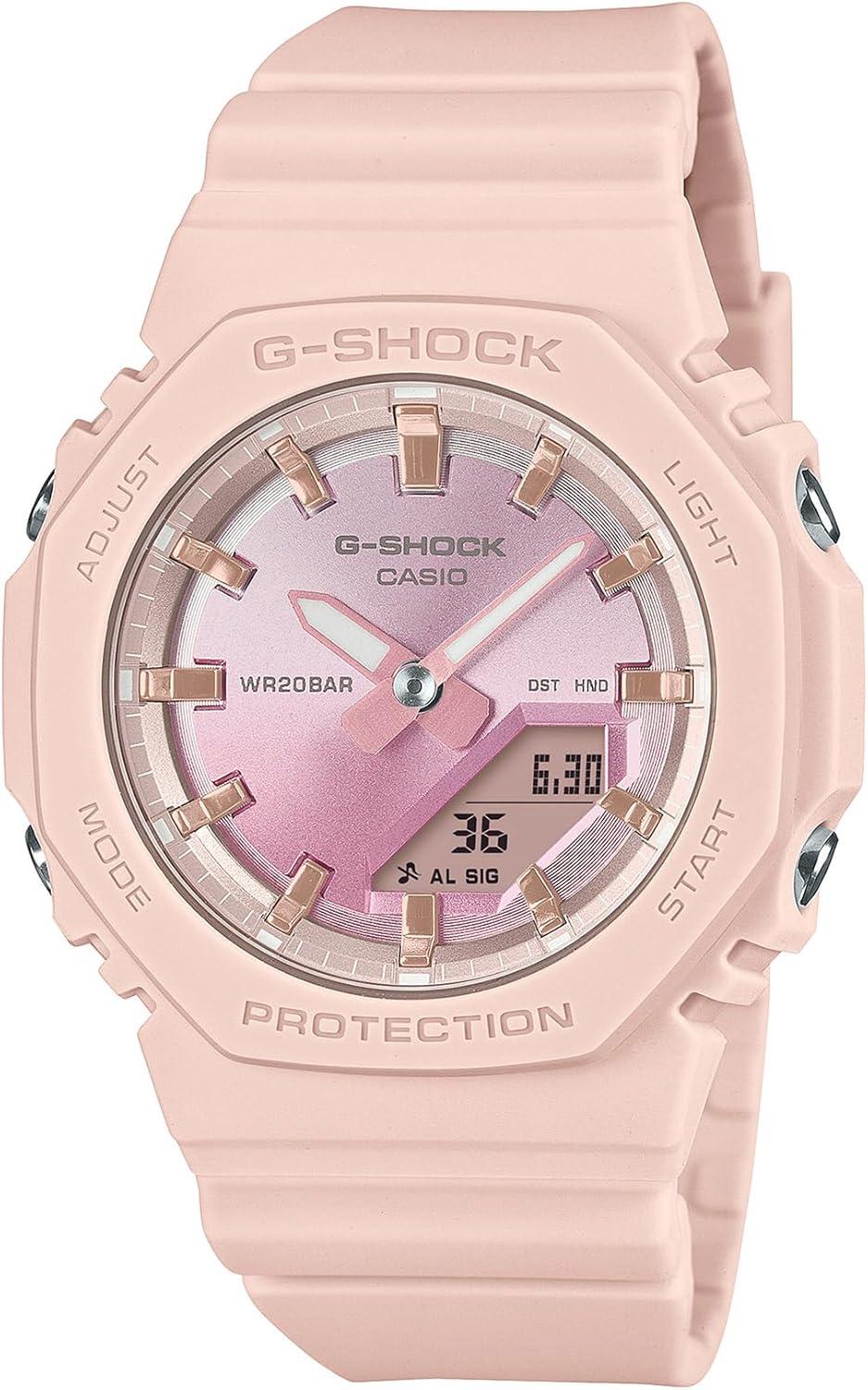 G-Shock Casio Analog-Digital Sunset Pink Resin Watch 46mm - GMAP2100SG4A