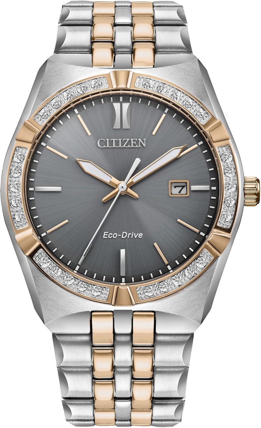 Citizen Men's Eco-Drive Corso Diamond Watch (Model: BM7646-55H)