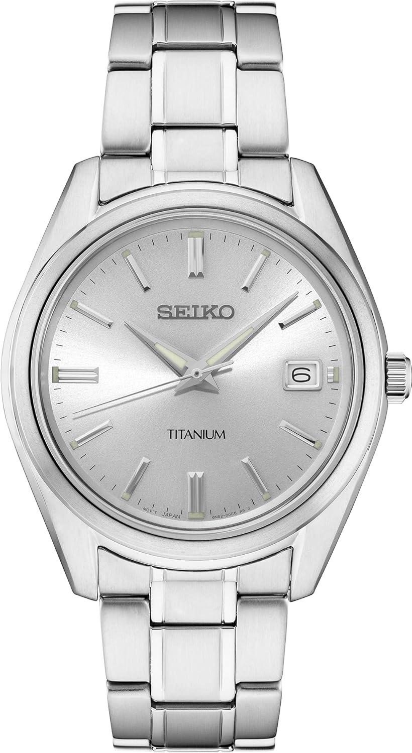 SEIKO Men's Essential TI Silver Dial Watch - Model SUR369