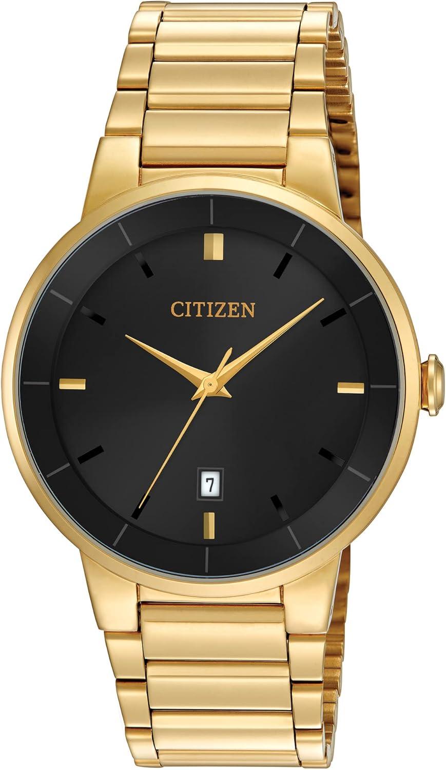 Citizen Quartz Men's Watch, Stainless Steel, Classic, Gold-Tone