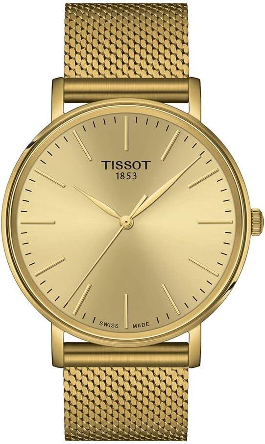 Tissot Men's Everytime Gent 316L Stainless Steel Case with Yellow Gold PVD Coating Quartz Watch
