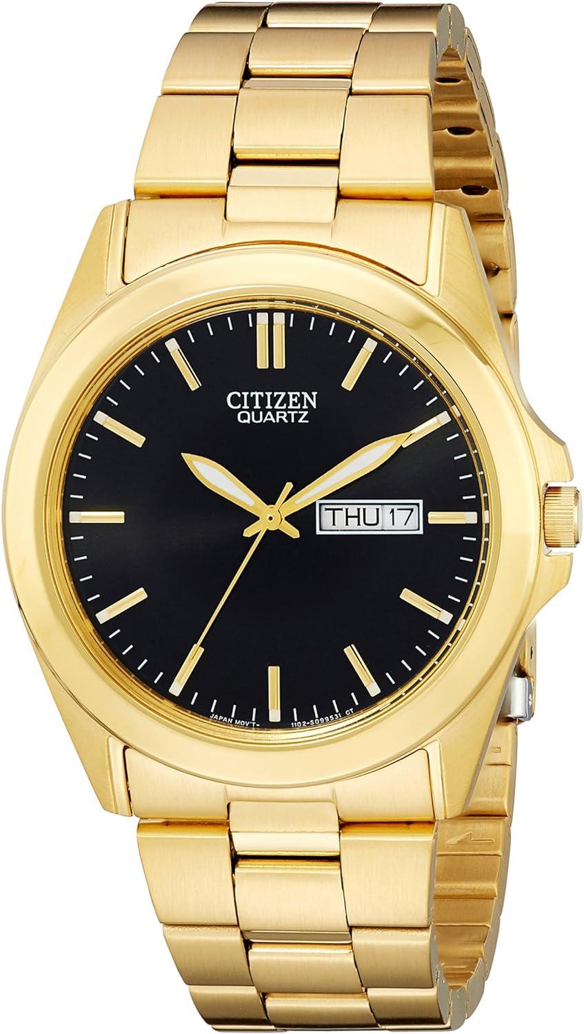 Citizen Quartz Men's Watch, Stainless Steel, Classic, Gold-Tone