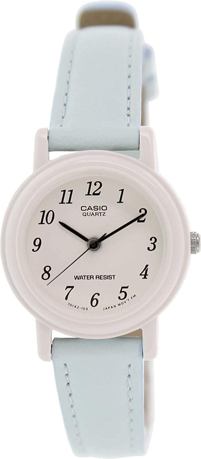 Casio Women's Classic LQ139L-2B White Leather Japanese Quartz Fashion Watch