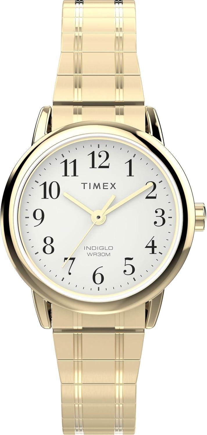 Timex Women's Easy Reader 25mm Watch - Gold-Tone Expansion Band White Dial