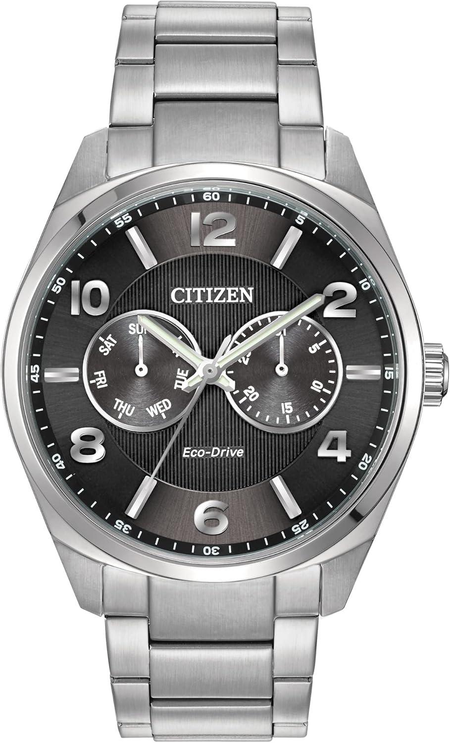 Citizen Men's Eco-Drive Corso Classic Watch in Stainless Steel, Black Dial