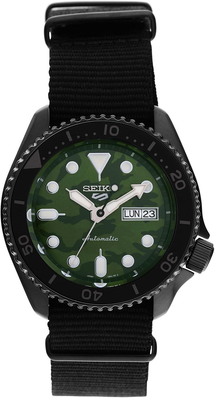 SEIKO 5 Sports Automatic Green Camouflage Dial Men's Watch SRPJ37K1