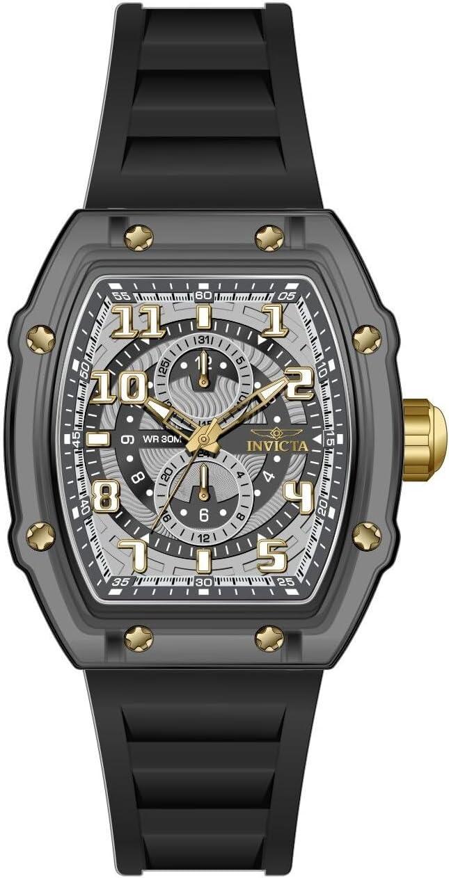 Invicta Racing Men 48.5mm Plastic Gold + Black White + Grey Dial VH61 Quartz Watch