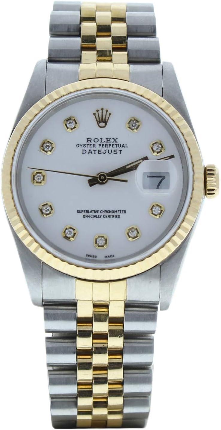 Rolex Men's Datejust 36mm Steel & 18k Gold Watch Model 16013