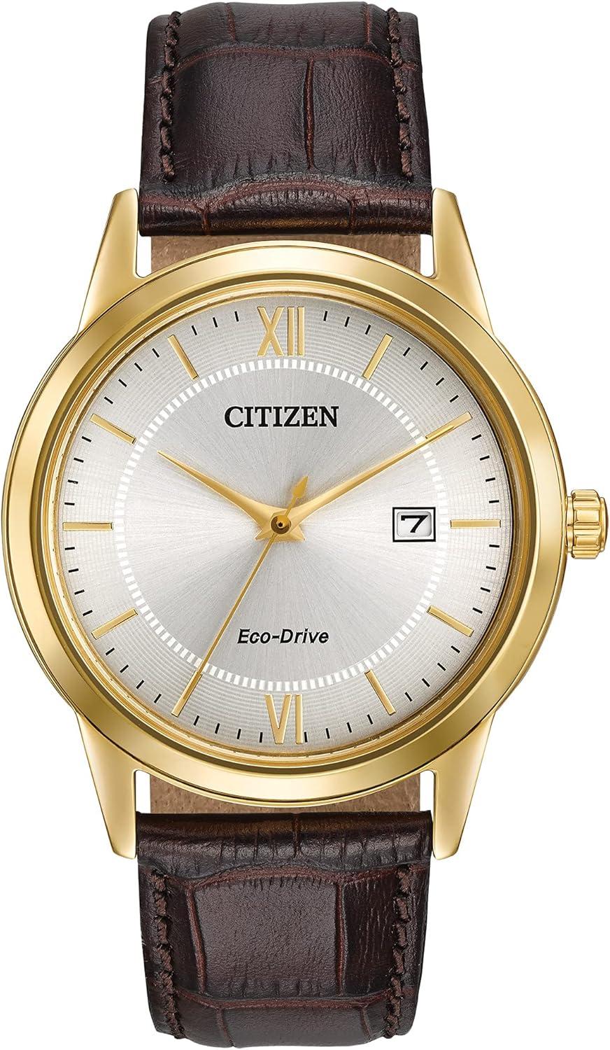 Citizen Men's Classic Eco-Drive Leather Strap Watch
