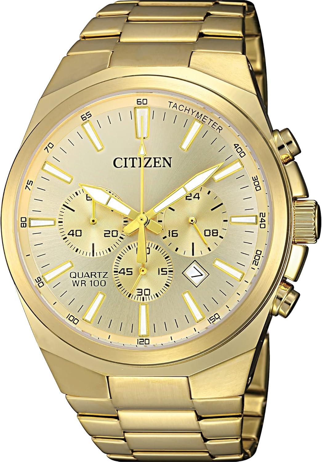 Citizen Quartz Men's Watch, Stainless Steel, Classic, Gold-Tone