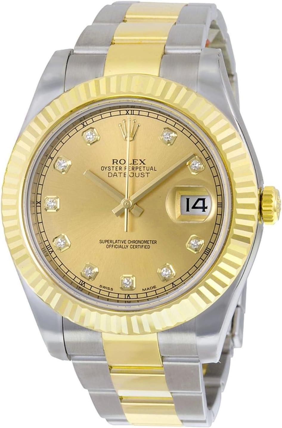 Rolex Datejust II Champagne Dial Automatic Stainless Steel and 18kt Yellow Gold Men's Watch 116333CDO