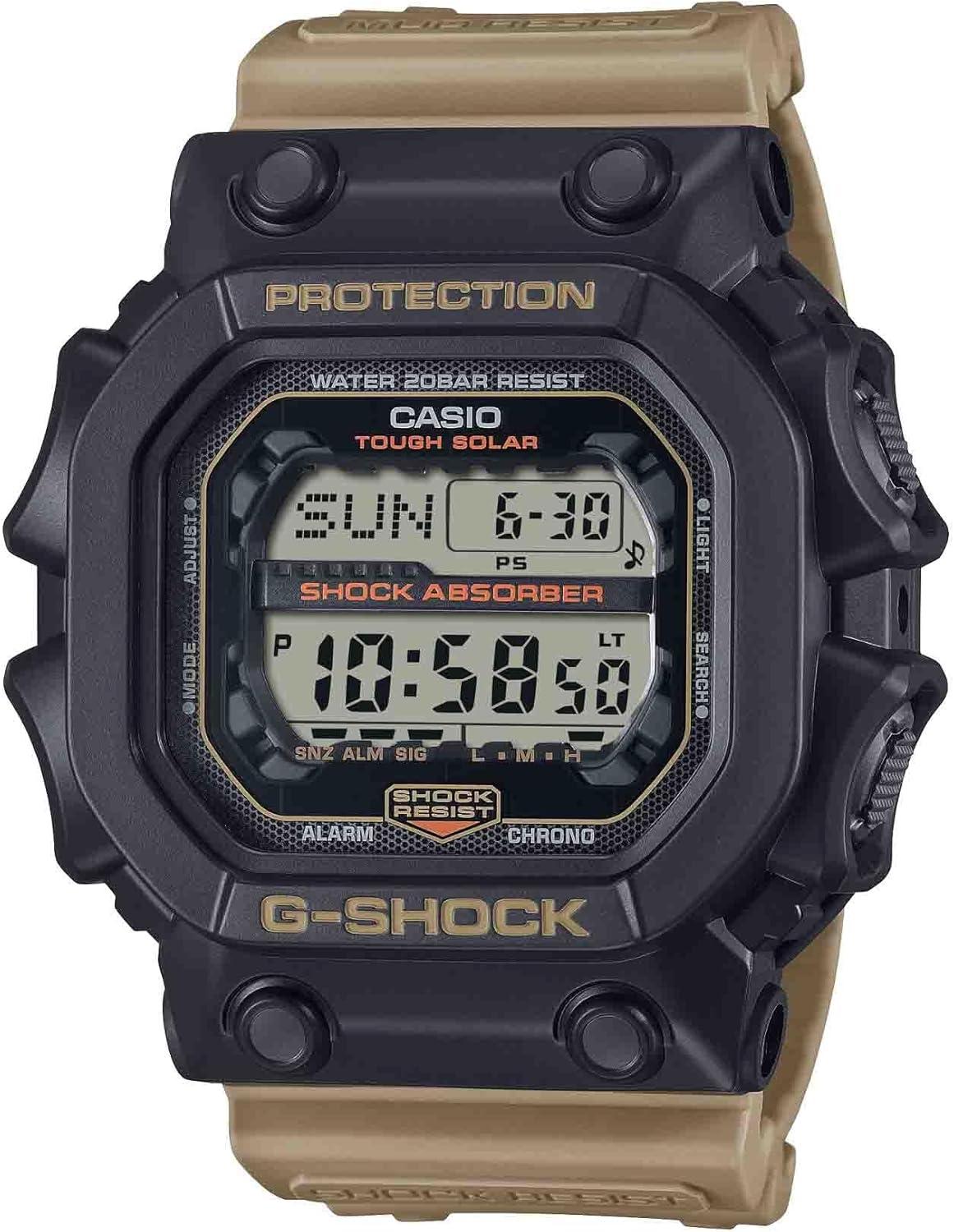 Casio G-Shock Utilitarian Beige & Black Resin 55mm Digital Watch GX-56TU-1A5CR