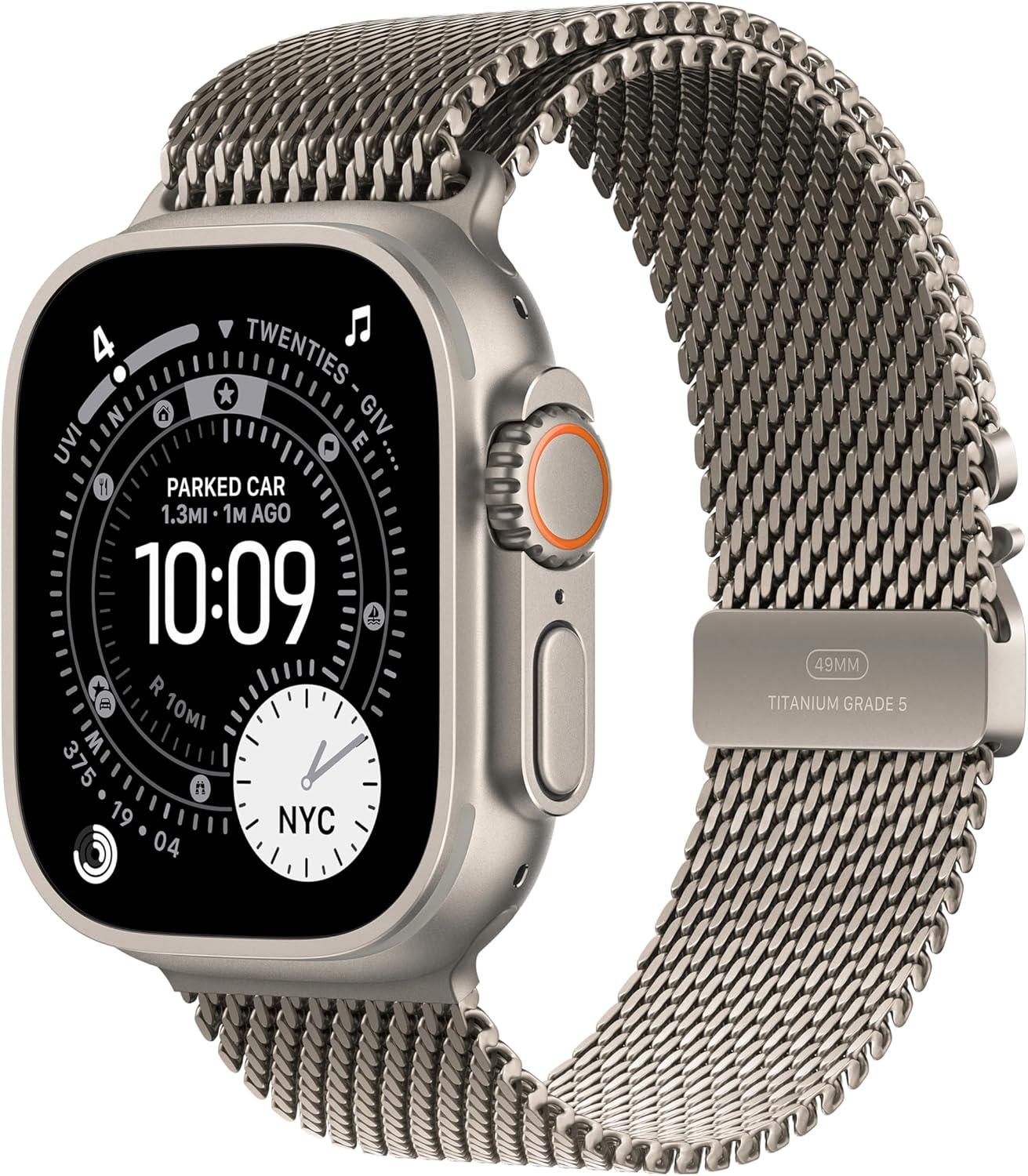 Apple Watch Ultra 2 (GPS + Cellular, 49MM) - Black Titanium Case with Black Ocean Band (Renewed)