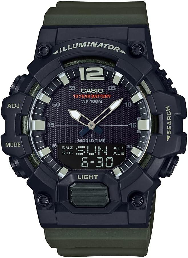 Casio Men's HDC-700-3AVCF Classic Analog-Digital Display Quartz Green Watch