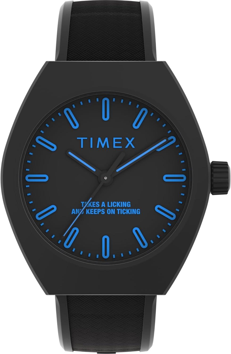 Timex Unisex Urban Pop 40mm Watch - Black Strap Black Dial Black Case