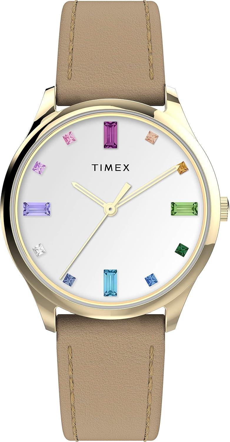 Timex Main Street Women's 32mm Leather Strap Watch