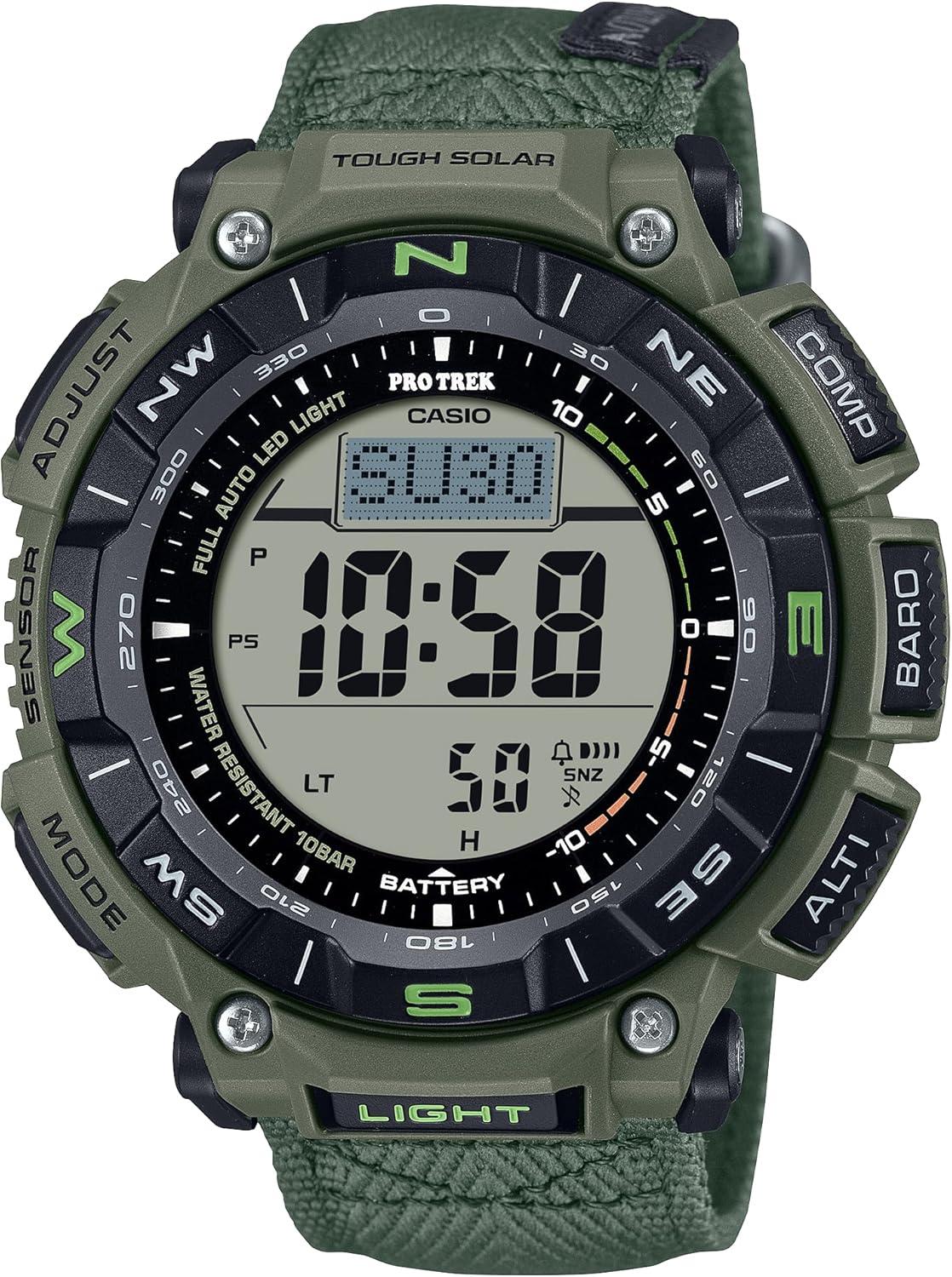 Casio PRO TEK Olive Green Digital Watch PRG340B-3