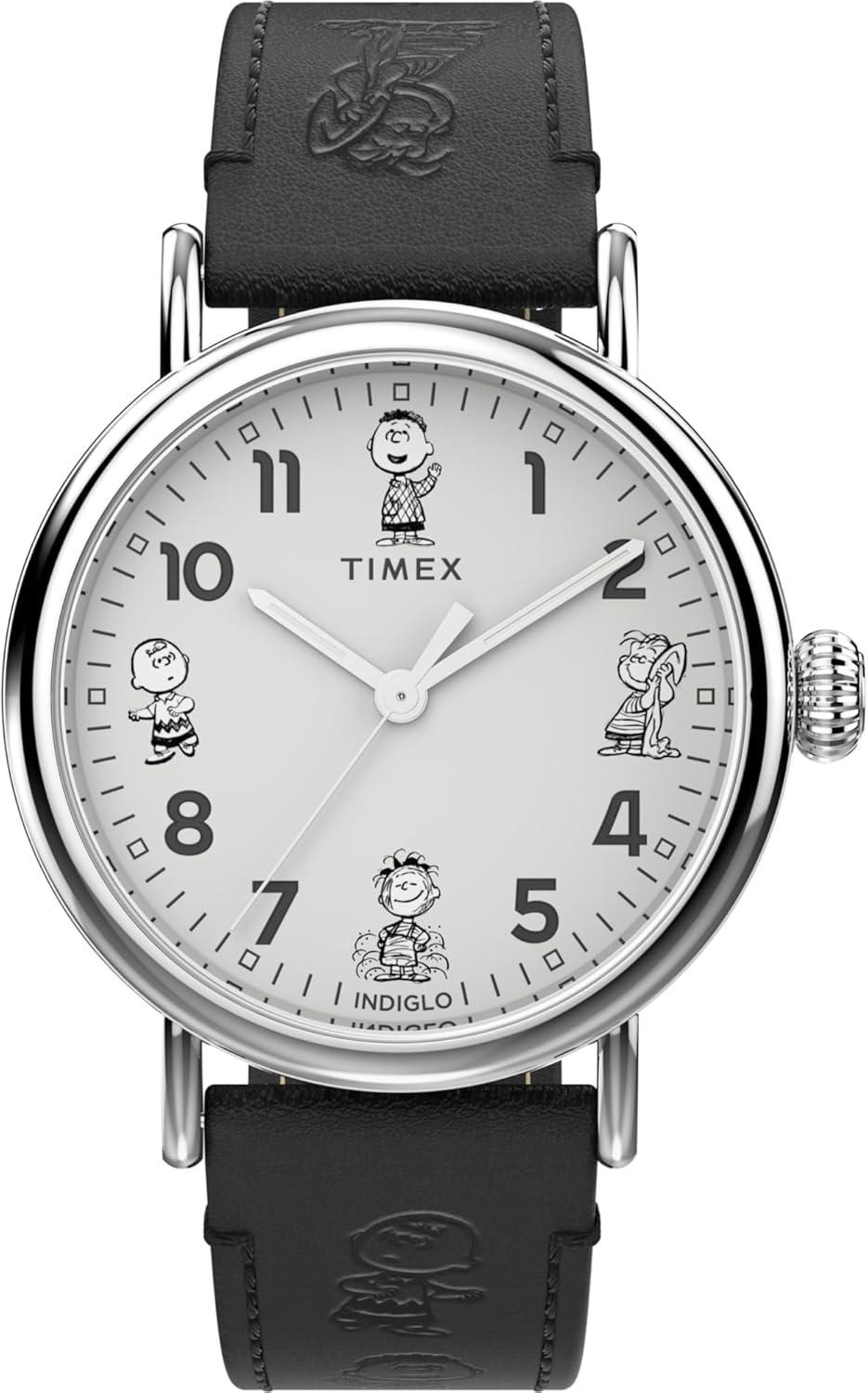 Timex Men's Standard 40mm Watch - Gray Strap Silver-Tone Dial Silver-Tone Case