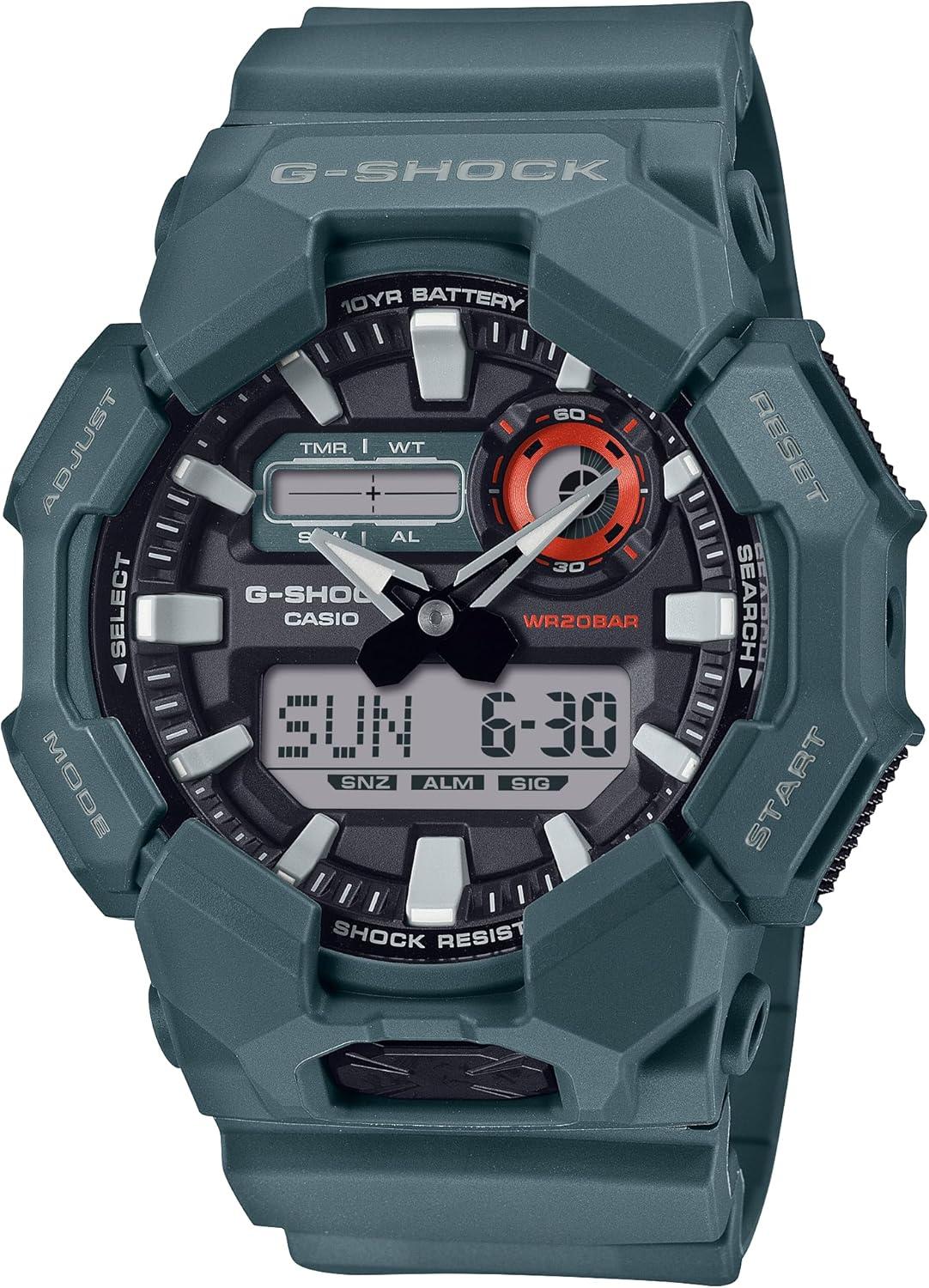 Casio G-Shock Analog-Digital Green Resin Watch 10 Year Battery GA010-2A