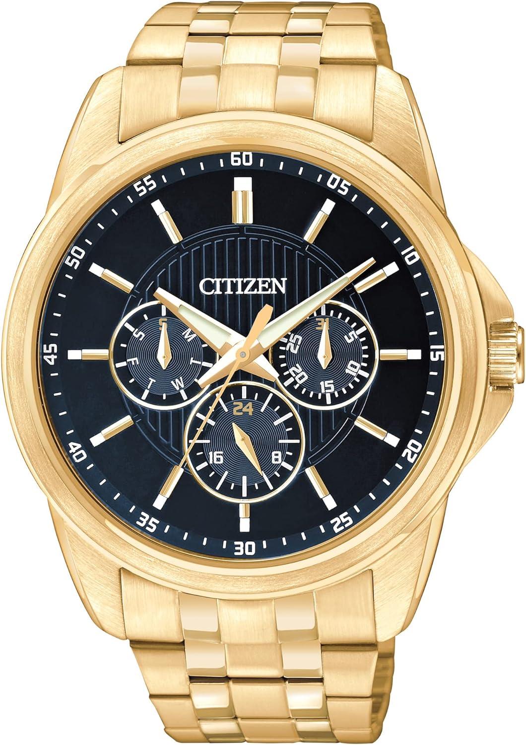 Citizen Quartz Men's Watch, Stainless Steel, Classic, Gold-Tone