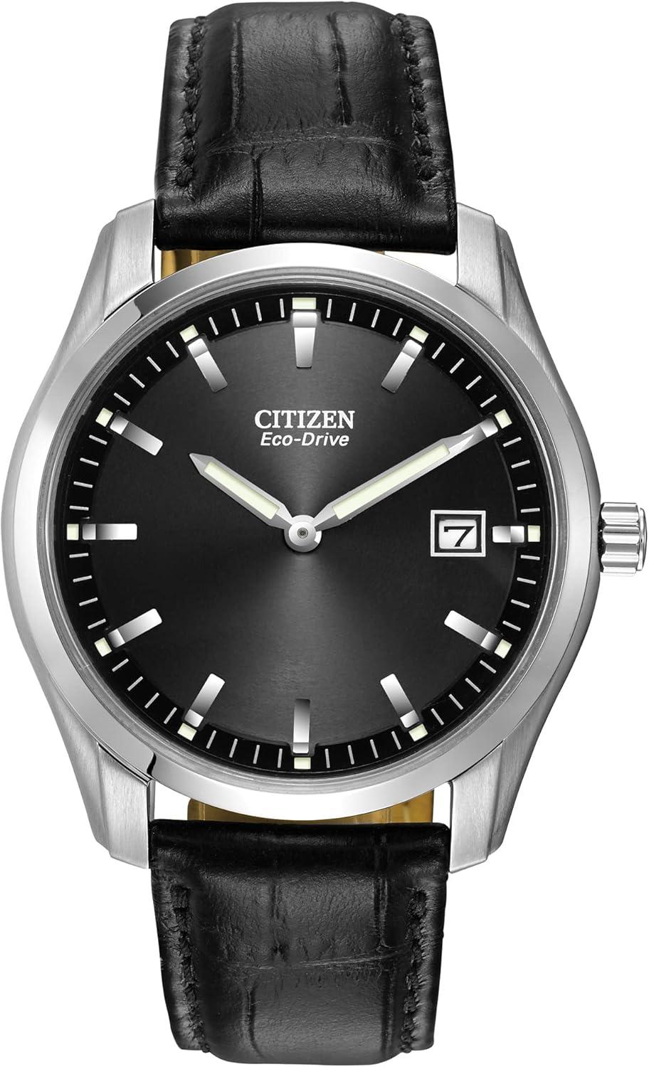 Citizen Men's Classic Eco-Drive Leather Strap Watch