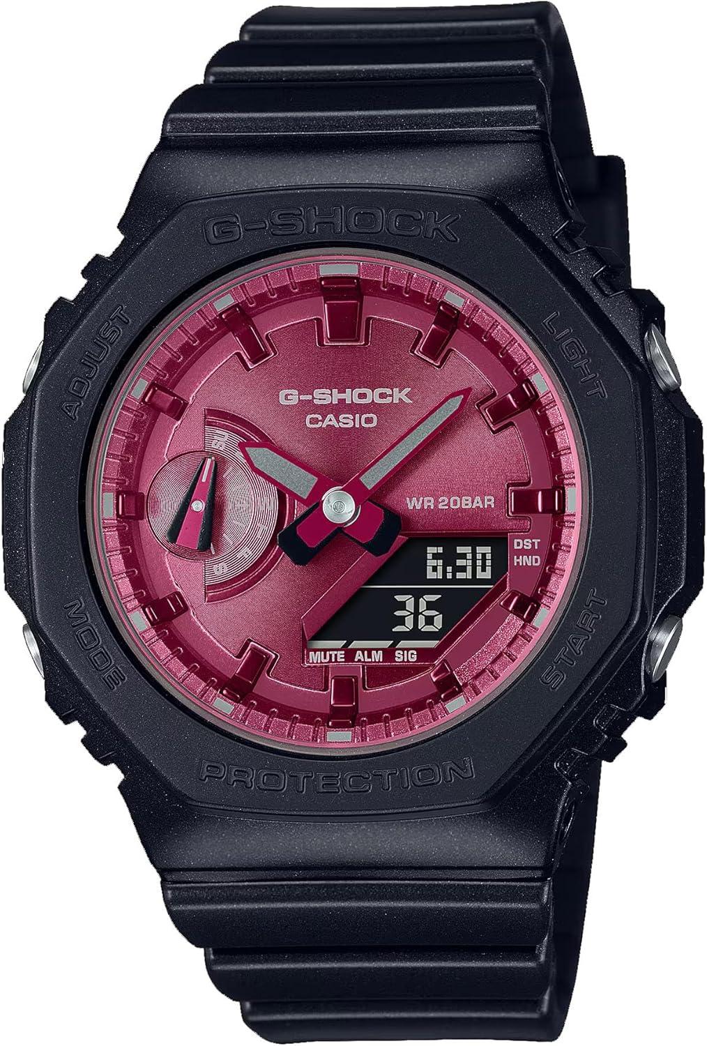Casio GMA-S2100RB-1A 42.90 x 11.20 mm G-Shock Analog Digital Resin Strap Burgundy Dial Quartz 200 m Women's Watch