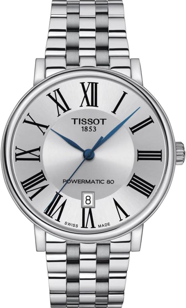 Tissot Men's Carson Auto Stainless Steel Dress Watch Grey T1224071103300