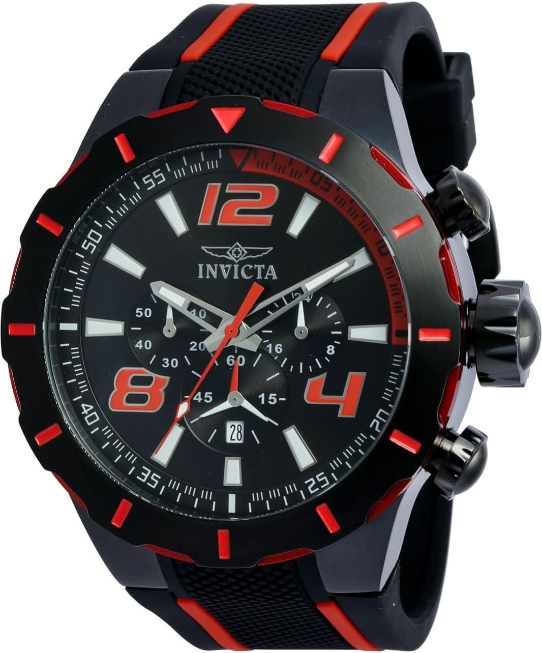 Invicta Men's 20109 S1 Rally Analog Display Japanese Quartz Black Watch