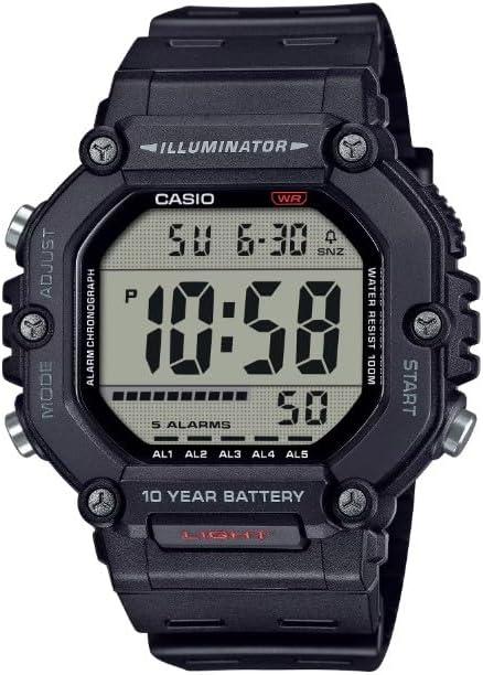 Casio AE-1600H Series Digital Watch | Black | 10-Year Battery