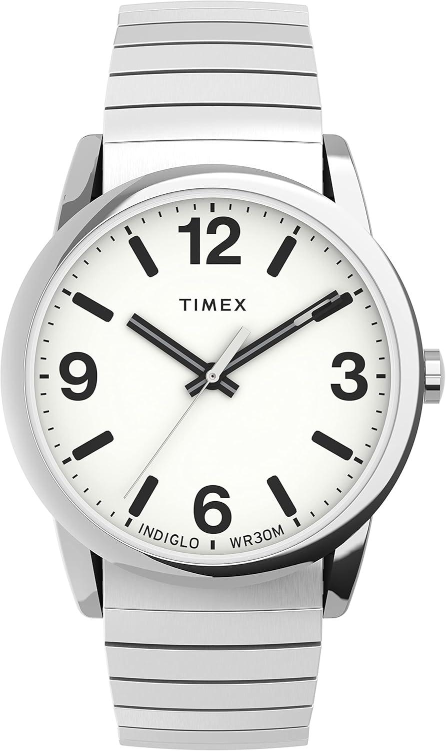 Timex Men's Easy Reader Bold 38mm Perfect Fit Watch – Silver-Tone Case