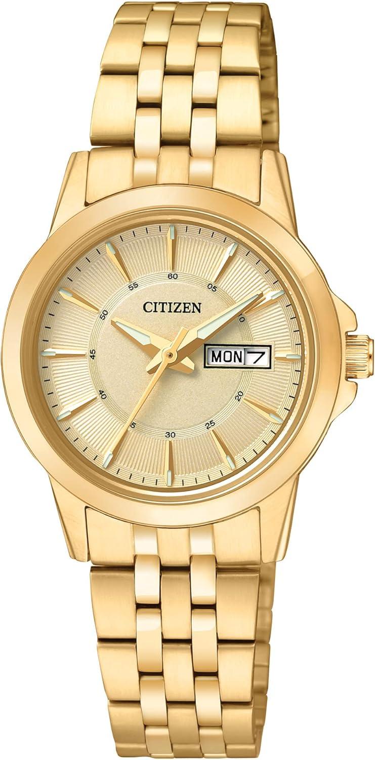Citizen Quartz Women's Watch - Classic Gold-Tone Stainless Steel EQ0603-59P